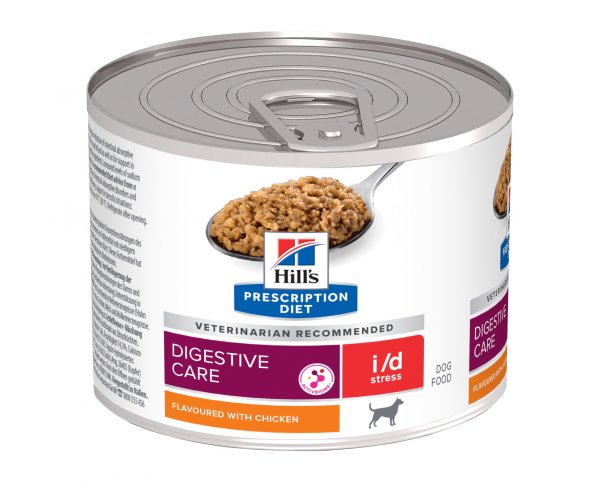 Hill's Prescription Diet i/d Stress Mini Влажный диетический корм для собак мелких пород (консервы) при расстройствах пищеварения, курица, 200г.