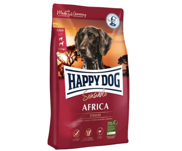 Happy Dog Africa 20/10 (страус, картофель) 4 кг