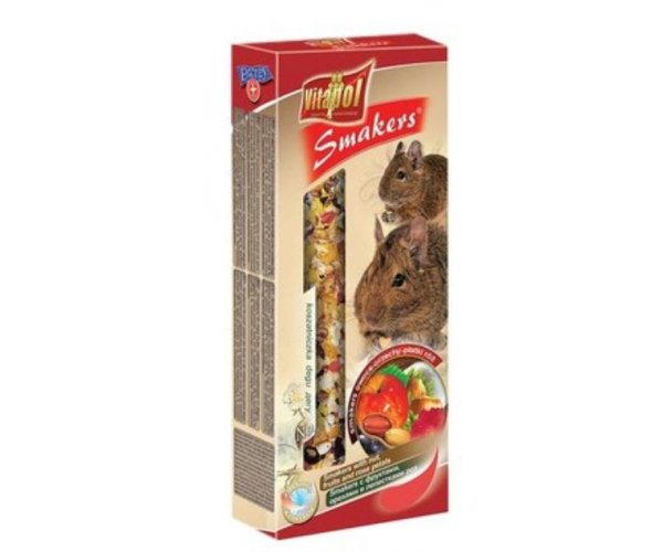 Vitapol Smakers с фруктами/орехами/розой для дегу, 90 г