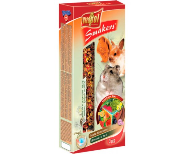 Vitapol Smakers 3в1 для грызунов и кроликов, 135 г