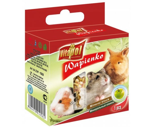 Vitapol Минеральный камень для грызунов (яблоко), 40 г