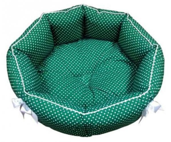 CLP Лежанка круглая "Зеленый горох" для кошек