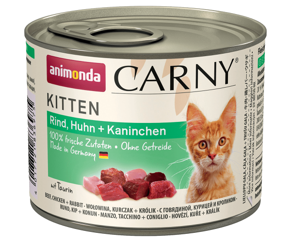 Carny Kitten (с говядиной, курицей и кроликом) для котят