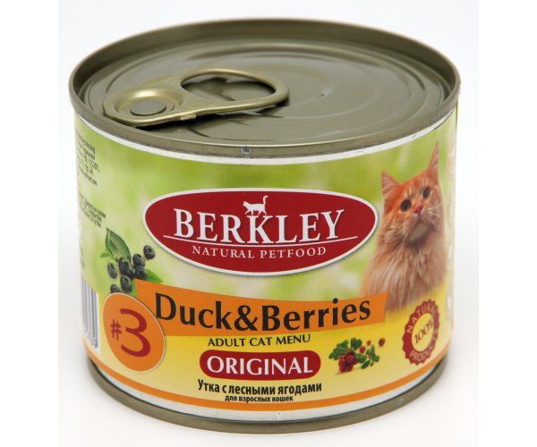 Консервы Berkley для кошек №3 (Утка с лесными ягодами)