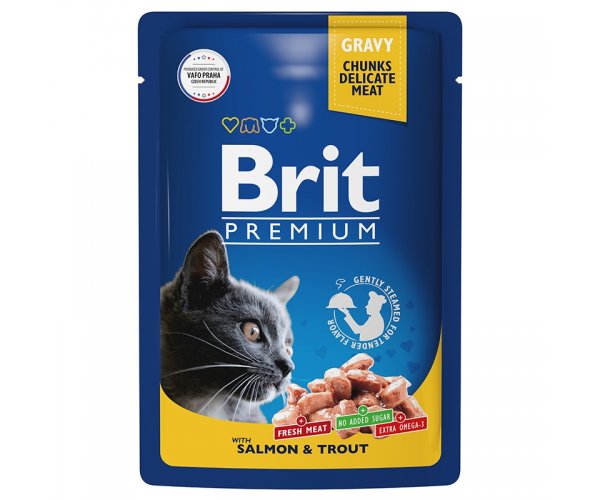 Brit Premium Cat Pouches with Salmon & Trout