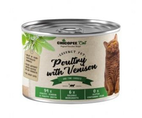 Chicopee Adult Cat (Паштет с домашней птицей и олениной) для кошек