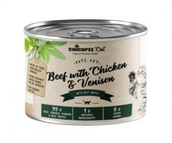 Chicopee Kitten (Паштет с говядиной, курицей и олениной) для кошек