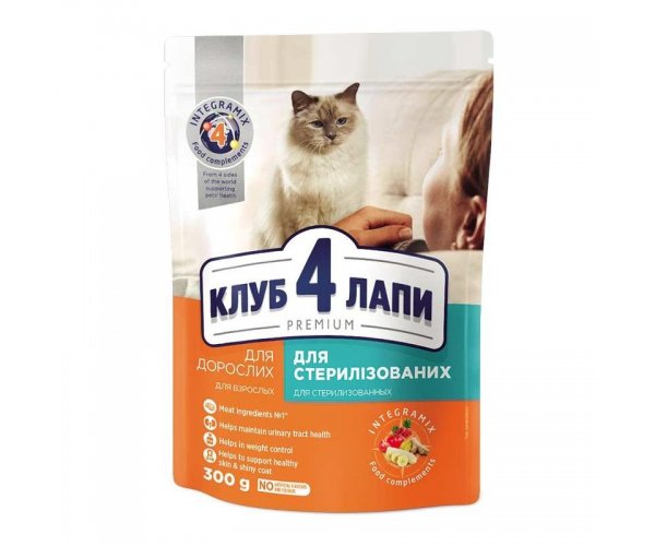 Club 4 Paws для стерилизованных кошек с курицей в соусе