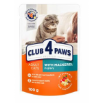 Club 4 Paws для кошек с макрелью в соусе