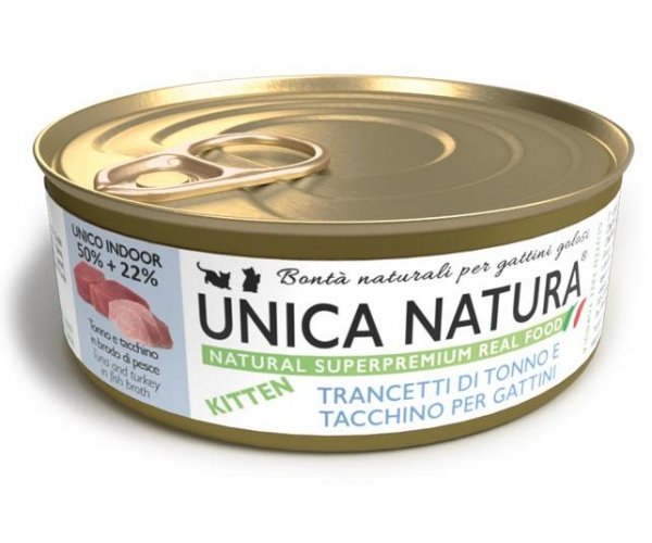 Unica Natura UNICO KITTEN Ломтики тунца и индейки