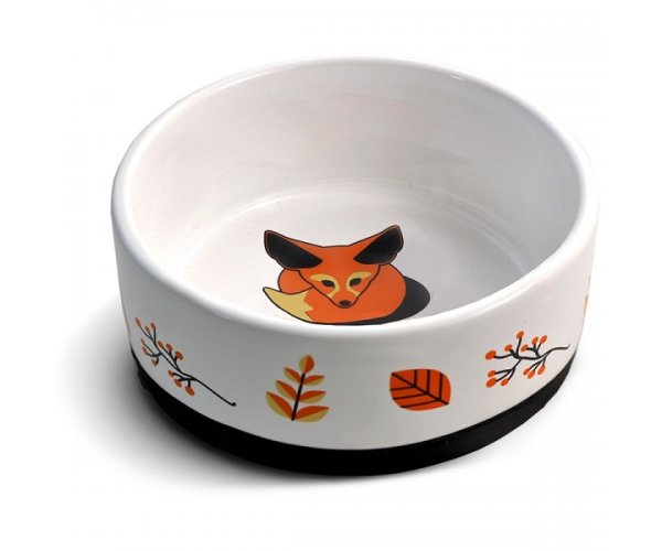 ТРИОЛ CB14 Миска керамич. на резинке "Лиса", 0,45 л