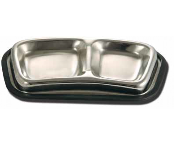 Triol 1080-DCB01 Миска металлическая двойная