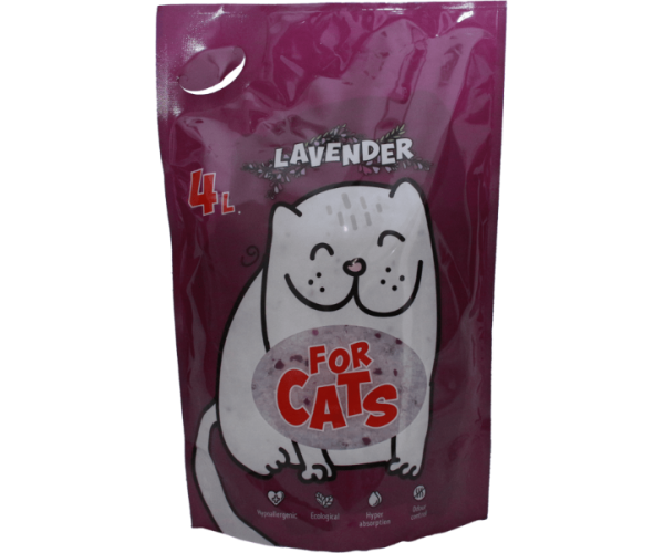 FOR CATS Наполнитель силикагелевый (лаванда) для кошек