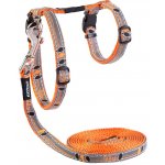 Rogz Шлейка+поводок Nightcat оранжевый