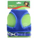 Triol HL02 Комплект шлейка-жилетка и поводок (синий) для кошек