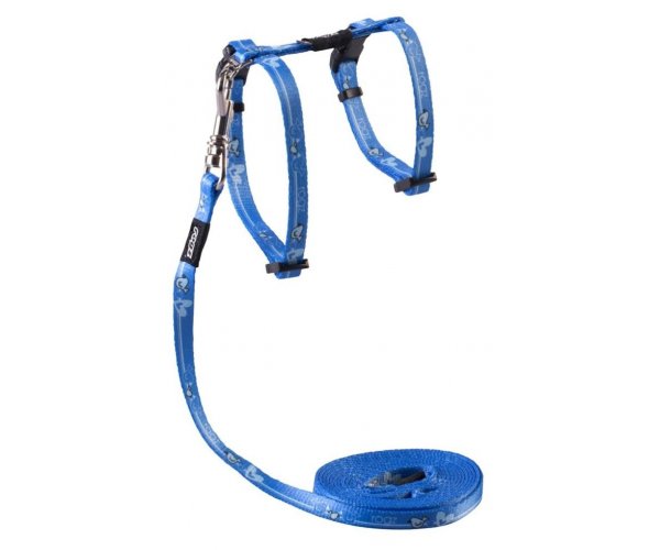 Rogz Шлейка+поводок Kiddycat Royal Birds для кошек