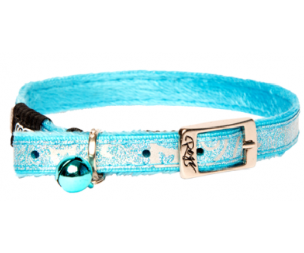 Rogz Ошейник "Sparklecat Turquoise" для кошек