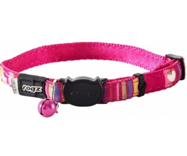 Rogz Ошейник "Neocat Pink Candystripes" для кошек