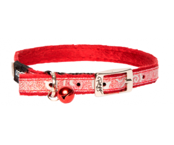 Rogz Ошейник "Sparklecat Dark Red" для кошек