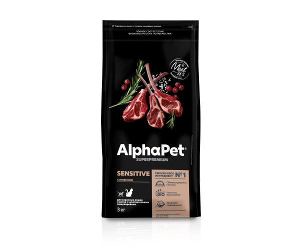 AlphaPet Superpremium Cat Sensitive (Ягненок)