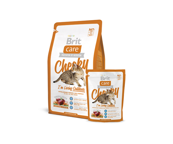 Сухой корм для кошек Brit Care Cat Cheeky I'm Living Outdoor гипоаллергенный, для активных кошек для кошек