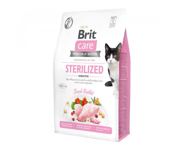 Сухой корм для кошек Brit Care Cat GF Sterilized Sensitive (Кролик)