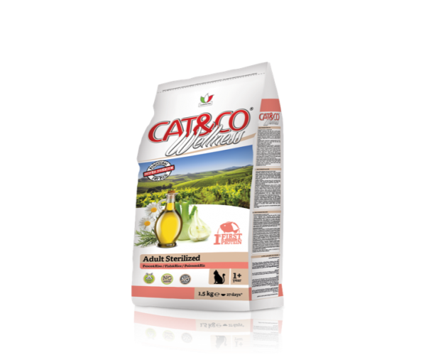 Cat&co Wellness Adult Sterilized (Рыба и рис) для кошек