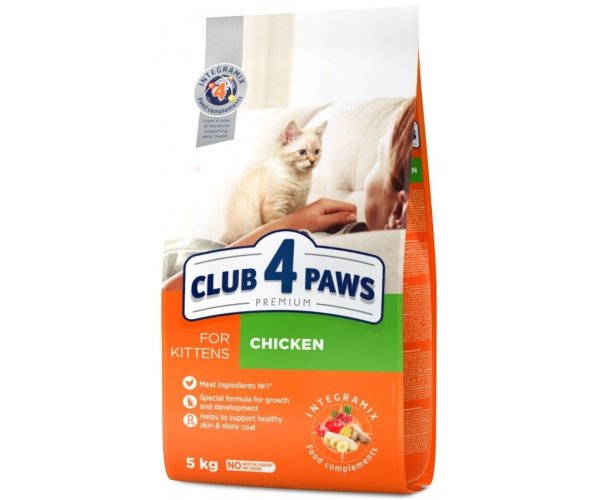 Club 4 Paws для котят (Курица) для кошек