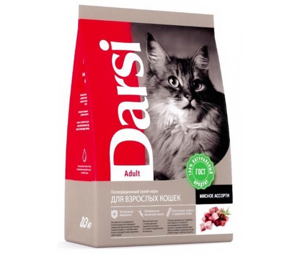 Сухой корм для кошек Darsi Adult (Мясное ассорти) для кошек