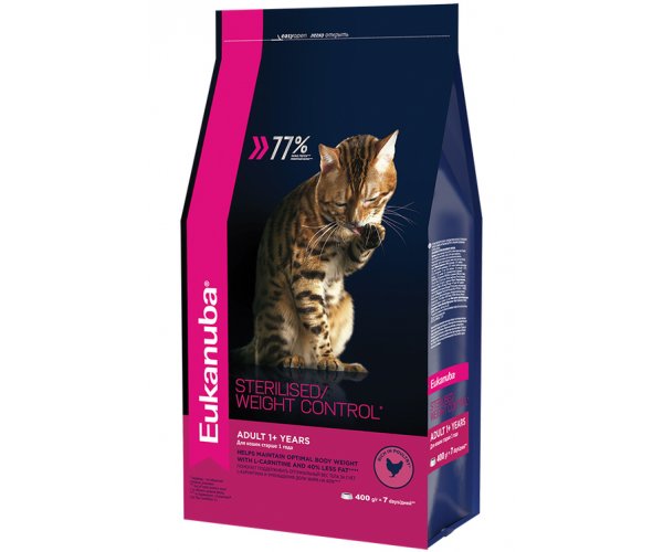 Сбалансированный сухой корм Eukanuba Adult Hairball для кошек