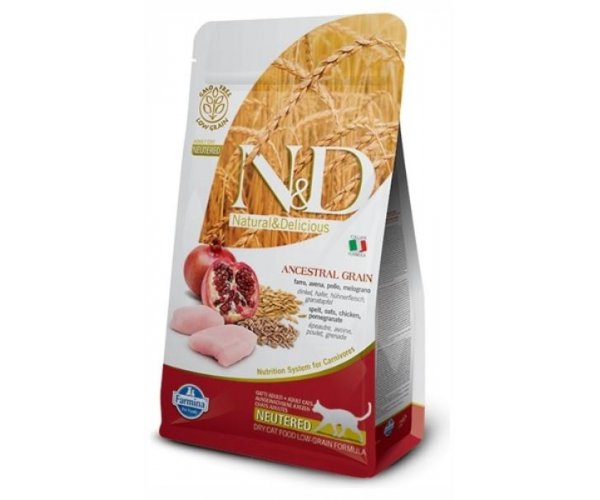 Сухой корм для кошек Farmina N&D LG Ancestral Cat Neutered Chicken & Pomegranate для кошек