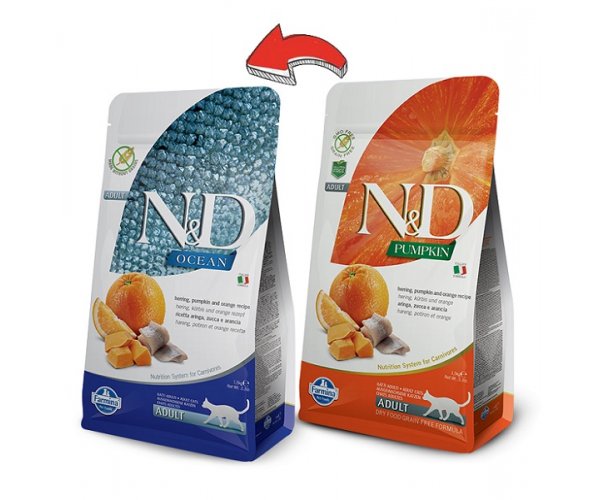 Сухой корм для кошек Farmina N&D Cat Pumpkin Ocean Herring & Orange для кошек