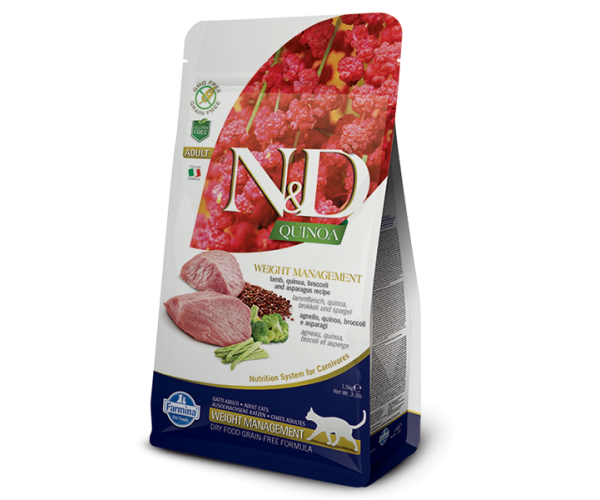 Сухой корм для кошек Farmina N&D Cat Quinoa Weight Management Lamb & Broccoli (Контроль веса) для кошек