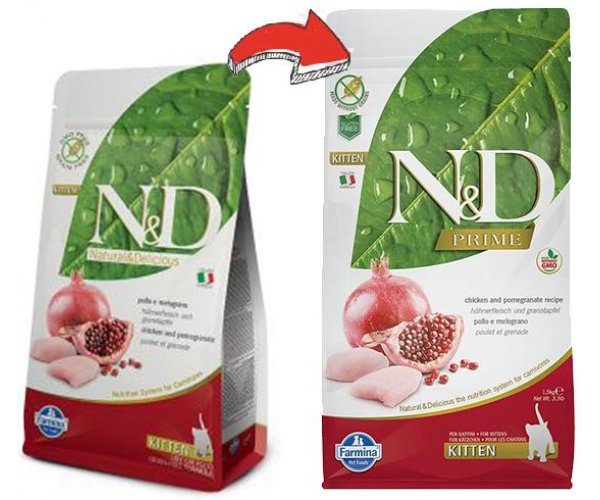 Сухой корм для кошек Farmina N&D GF Prime Kitten Chicken & Pomegranate для кошек