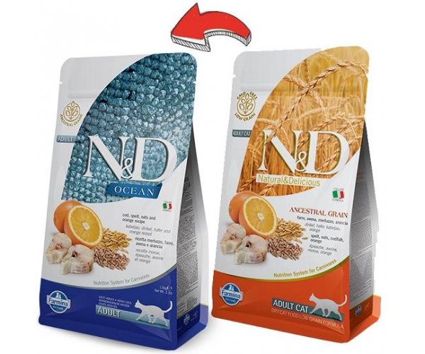 Сухой корм для кошек Farmina N&D LG Ocean Cat Codfish & Orange для кошек