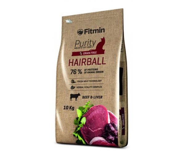 Сухой корм для кошек Fitmin cat Purity Hairball для кошек