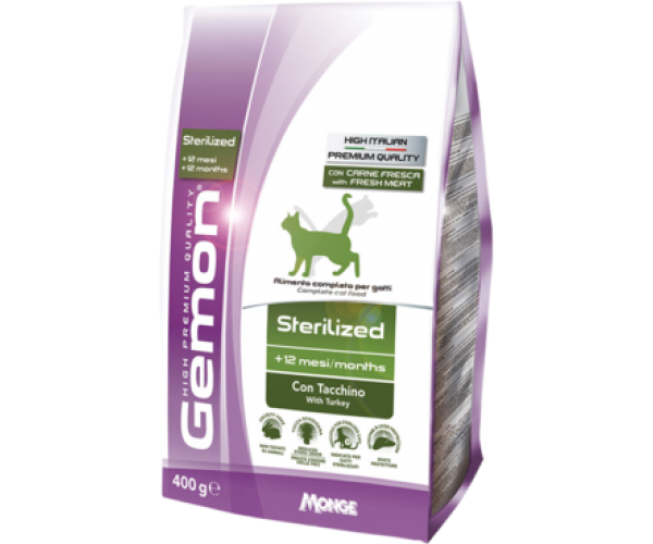 Сухой корм для кошек Gemon Cat Light/Sterility (Индейка) для кошек