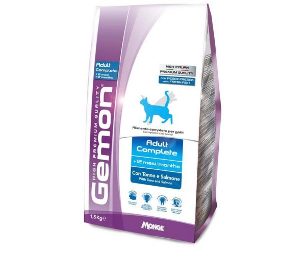 Сухой корм для кошек Gemon Cat Adult Complete (Тунец, лосось) для кошек