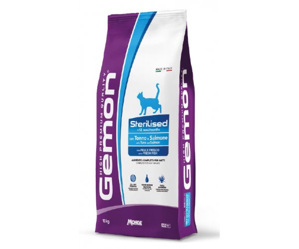 Сухой корм для кошек Gemon Cat Adult Sterility (Тунец, лосось) для кошек
