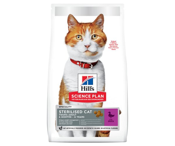 Сухой корм для кошек Hill's Science Plan Sterilised Cat для кошек и котят с уткой