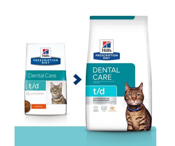 Сухой корм Hill's Prescription Diet t/d Dental Care для кошек (курица)