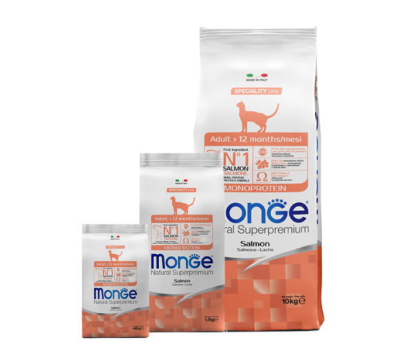 Сухой корм для кошек Monge Cat Adult Salmon для кошек