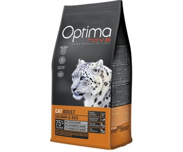 Сухой корм для кошек Optima Nova Cat Adult Salmon Rice для кошек