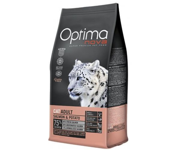Сухой корм для кошек Optima Nova Cat Adult Salmon Potato для кошек