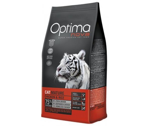 Сухой корм для кошек Optima Nova Cat Mature Chicken Rice для кошек