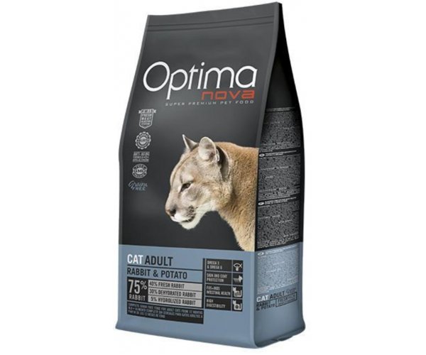 Сухой корм для кошек Optima Nova Cat Adult Rabbit Potato для кошек
