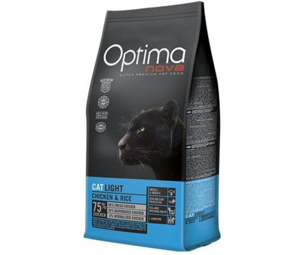 Сухой корм для кошек Optima Nova Cat Light Chicken Rice для кошек