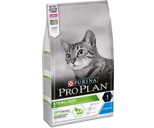 Сухой корм для кошек Purina Pro Plan Sterilised Rabbit (Кролик) для кошек
