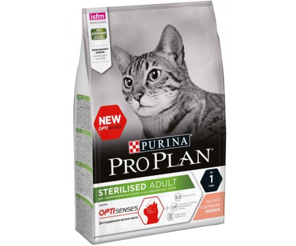 Сухой корм для кошек Purina Pro Plan Sterilised OptiSenses Adult (Лосось) для кошек