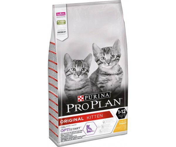 Сухой корм для кошек Purina Pro Plan Kitten (Курица, рис) для кошек